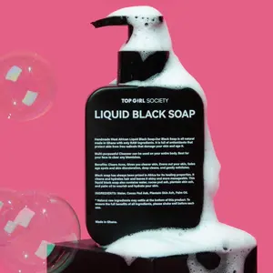 Top Girl Society Raw African Liquid Black Soap