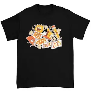 BFDI x Inanimate Insanity 2025 Tour T-Shirt Animated Object Show Crossover Retro Style