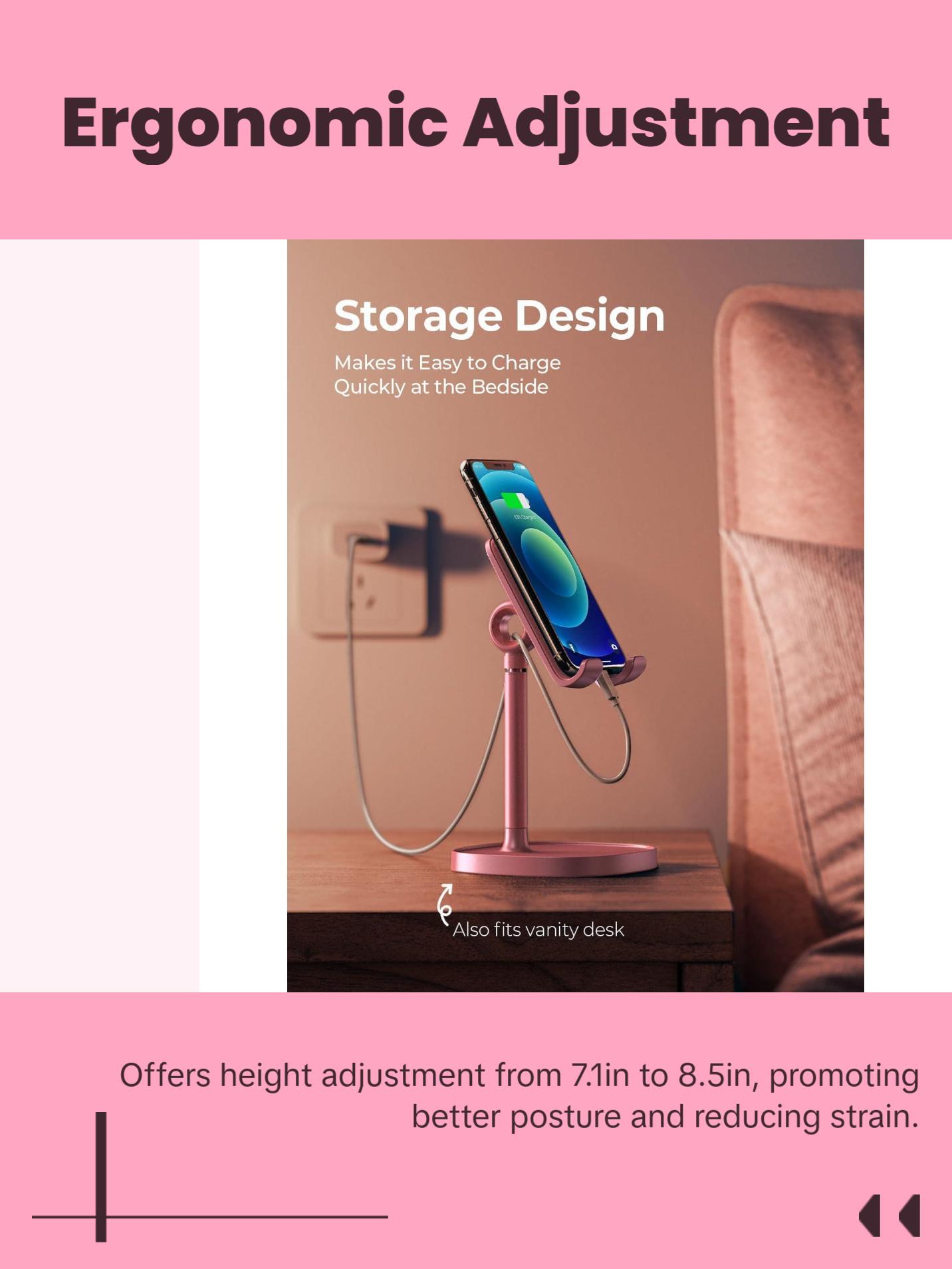 LISEN Pink Kitchen Accessories Dorm Room Essentials for Girls College Dorm Decor Kawaii Desk Accessories for Women, Vanity Decor Accessories Pink Office Supplies Women Cute Desk Accessories LISEN