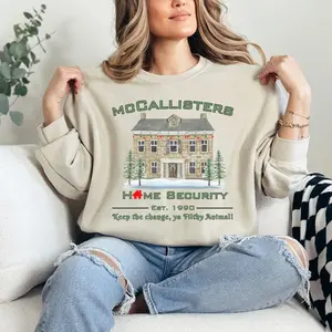 Vintage Mccallisters Home Security Christmas Sweatshirt, Home Alone Christmas Shirt, Funny Kevin McCallister Shirt, Christmas Gifts For Men Women 1M