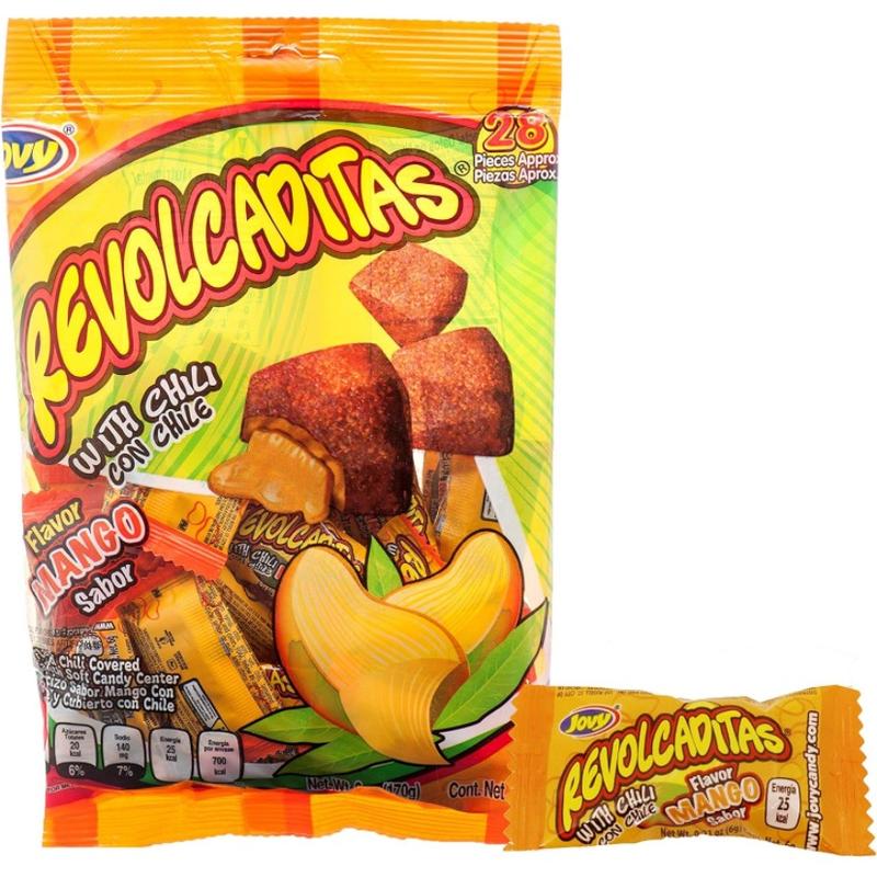 Jovy Revolcaditas Mango Flavor with Chili | Mexican Candy | 100 piece Bag…