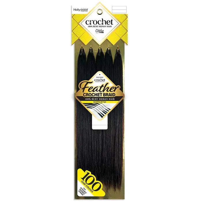 Zury Sis Hollywood Feather Crochet Braid - YAKY 14/18" - 100% Remy Human Hair