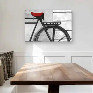 Begin Home Decor C1MP2030GJNVSQ 20 x 30 in. Rear Bicycle - White Bike Metal Print Wall Art for Home Decor - Art