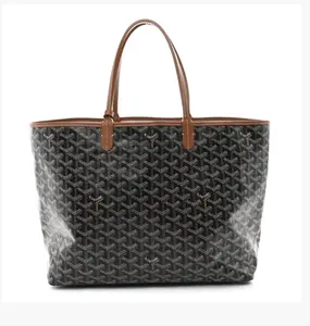 Pre-owned Goyard Coated Canvas Shoulder Bags Saint Louis P	Black Goyardine IB26030077