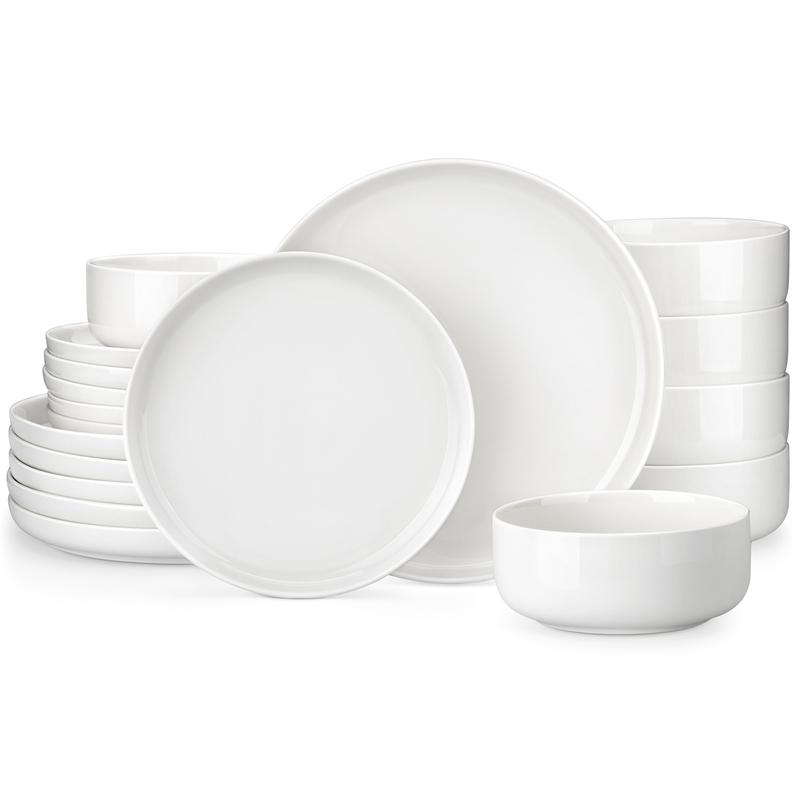 MALACASA Gourmet Porcelain Dinnerware Sets,Dish Set for 6,Premium ...
