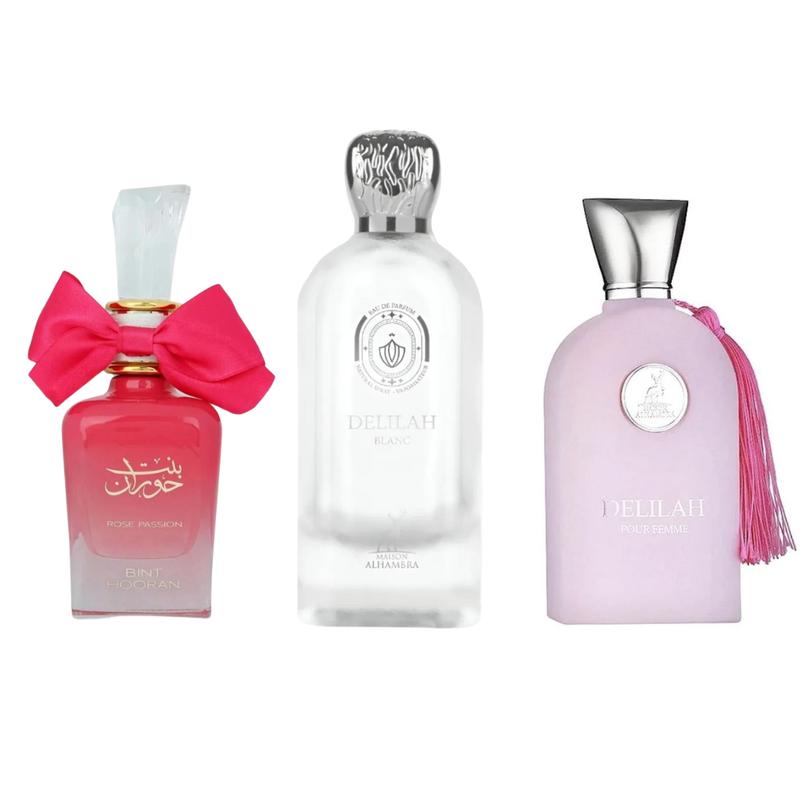 Delilah Blanc + Delilah Pour Femme + Bint Hooran Rose Passion--- 3 piece Bundle