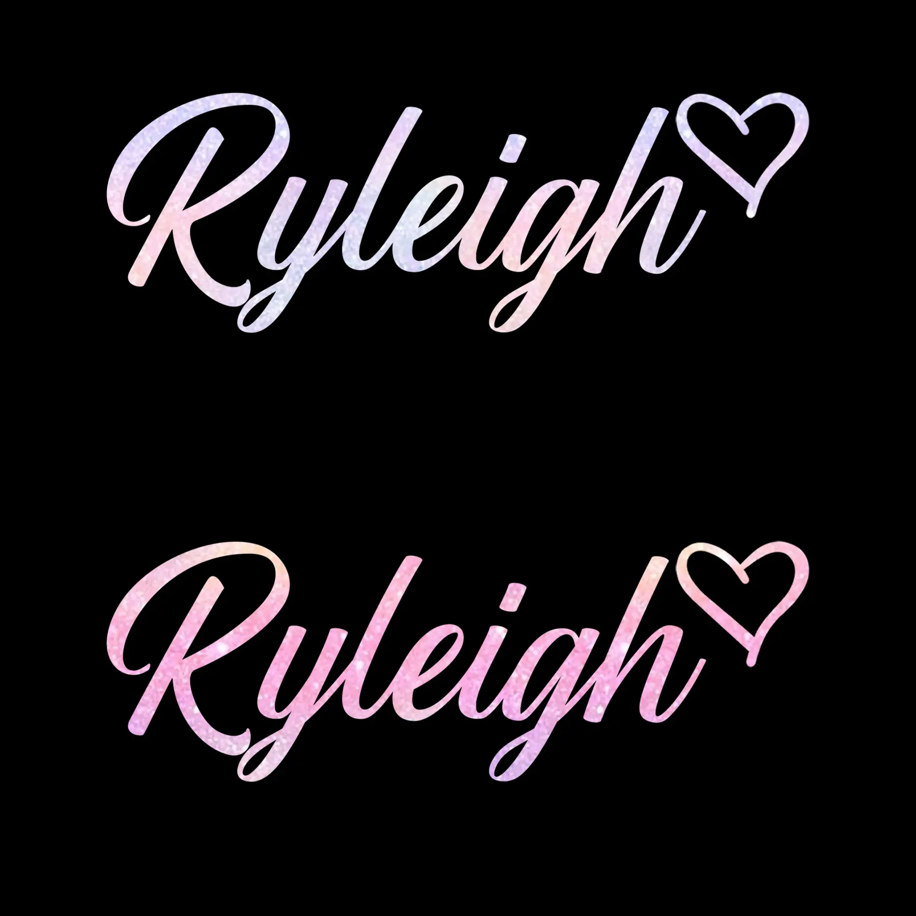 Cursive Name Decal - Personalized Name Decoration Glitter Sticker DecalAE6