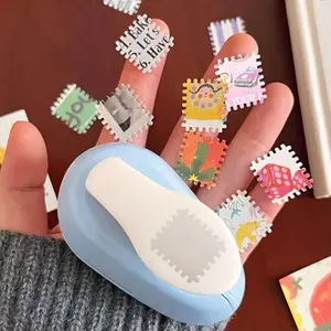 One-piece stamp embossing tool, stamp journal hole punch, creative handmade embossing tool, journal material collection tool.