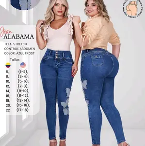Jeans - Butterfly Jeans Barioa Colors 100% Colombian Original Stretch Control Abdomen Blue Frost Womenswear Bottom Pants Streetwear Basic Everyday Fashion Trouser Fit Minimalist
