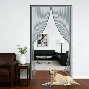 [Magnetic Screen Door] Automatic Closure, Heavy Duty Mosquito Mesh, Self-adhesive Tape No-Drill Installation, Washable & Stylish Home Decor, Perfect for Indoor/Outdoor Spaces, Magnetic Door Screen, Keeps Bugs Out for All Seasons