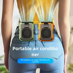 [Free Deliver] Coucur 2026 New Personal Portable Fan USB Rechargeable Waist Fan with Clip & Power Bank 4000mAh Battery 100 Wind Speeds Cooling Fan with LED Light for Outdoor Travel Camping Back to School Father's Day Gift
