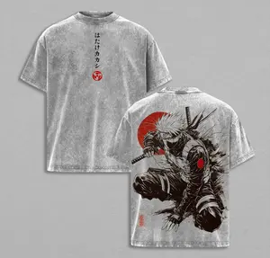 Kakashi Hatake T-Shirt Washed Vintage, Naruto Anime Oversize Streetwear Tee, Sharingan Ninja Graphic Shirt, Unisex Heavyweight Cotton Top, Gift for Anime & Manga Fans