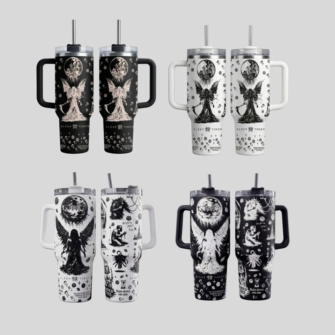 Vintage Sleep Token Music Logo Tumbler 40oz 20oz Gifts, Sleep Token Band Tumbler, Gift For Fans Bottle Bottle
