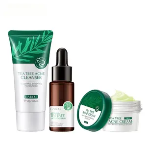 Tea Tree Acne Care Set (face Wash + Serum + Cream), Gentle Cleansing Pores, Improves Acne & Scars, Moisturizing Oil Control, Soothes Skin