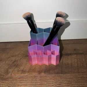 Gradient Design Structured Make-Up Bag - Elegant, Space-Saving, Compartments Make-Up Bag with Multi-Compartment Storage for Brushes and Makeup Tools, Elegant Make-Up Bags, Compartments Make-Up Bags