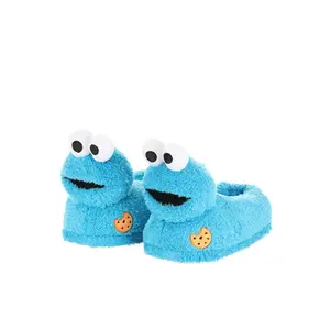 Adult Cookie Monster Plush Slippers