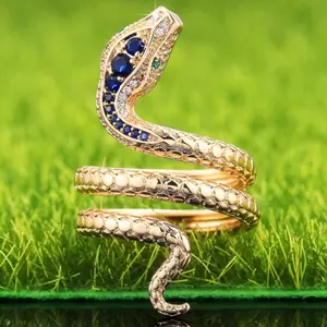 1pc Fashion Cubic Zirconia Snake Ring for Women as Valentine's Day Gift, Party Jewelry, Mother's Day, Unique Gift