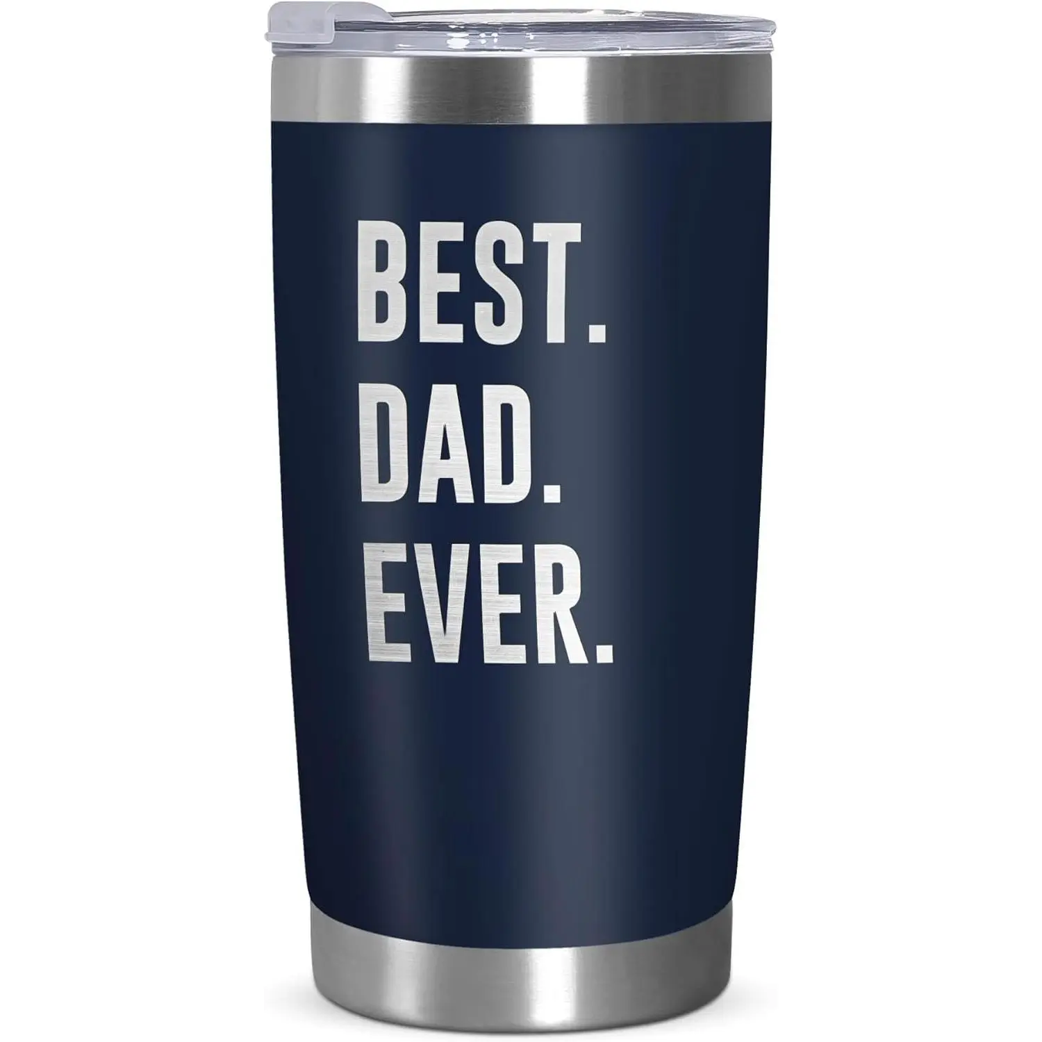 20oz Navy Stainless Steel Insulated Coffee Tumbler with Leak-Proof Lid - Portable Vacuum Flask, Water Bottle, Unique Father's Day Gift for Men (Dad, Husband), Flasks, Insulated Water Cup