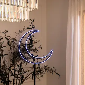 Neon Moon Stand I Ramadan Eid Decor