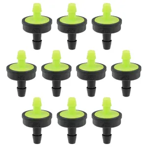 Compensating Dripper 8GPH 30L/H Emitter for Garden Lawn Drip Irrigation with Barbed Hose Connector Plastic Green 20 count