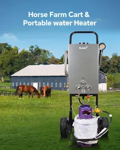 Dolly Hand Cart for Portable Tankless Water Heaters, Mobile Hot Water Washing Station, for Pet Grooming, Horse Stables, Hunting Camp & Camping