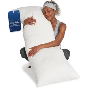 Pillow for Adults, Cozy Comfort Down Alternative  Pillows - Soft, Supportive, Breathable Side Sleepers Maternity Pillow - Long Cuddle Pillow for Bed, 20x54 Full  Pillow