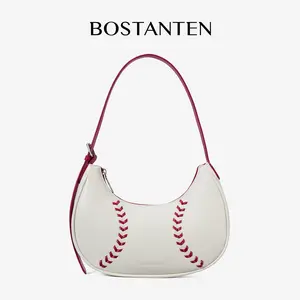 BOSTANTEN Baseball Shoulder Purses for Sport Baseball Mom Trendy Small Hobo Bag Vegan Leather Women Handbags for Daily Events