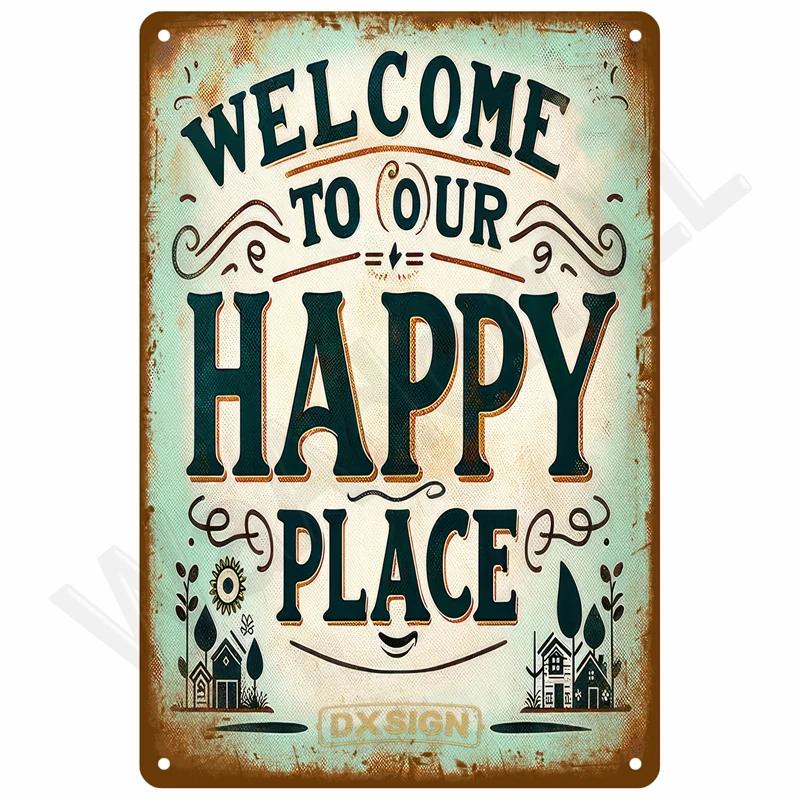 8x12inch Vintage Metal Plate Tin Sign Plates Bar Retro Metal Sign Wall Art Mural Aesthetic Room Home Decor Items Poster Garage Decoration