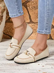 Women's Wide Fit Flat Shoes, Classic Round Toe Slip-On Design, Fashion Ballet Style, Comfortable All-Day Wear, Perfect for Casual