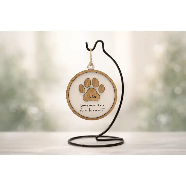 Customized In Memory Ornament with Stand