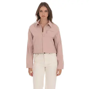 Corduroy Collar Jacket in Pink