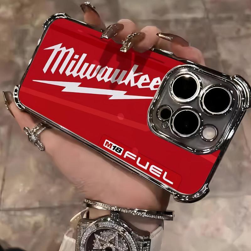 Milwaukee Phone Case C010 for iPhone 17/16/15/14/13/12/11 Xs Pro Max Plus - Anti-Drop, Shockproof, Transparent, Protective Screen Protector Protection Cover tough phone case accessory protection Casing Cellphone Smartphone