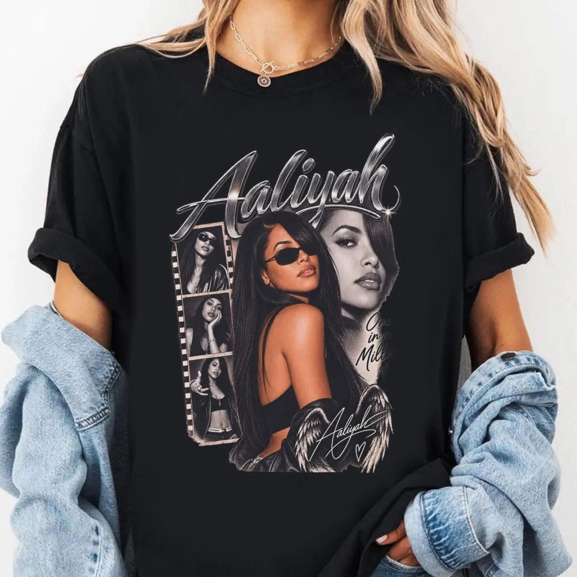 Aaliyah Y2K R&B Style Gift For Fans T Shirt