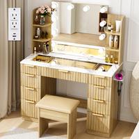 Light Bulbs with stool-Oak+White marble table