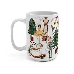 Christmas Nutcracker Mug Cocoa Cup Nutcracker Doll Coffee Mug Vintage Christmas Tea Cup Ceramic Drinkware