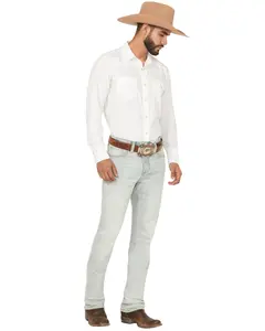 Blue Ranchwear Men's Savage Wash Bronson Slim Straight Stretch Denim Jeans - Brsp25j01-Ltw