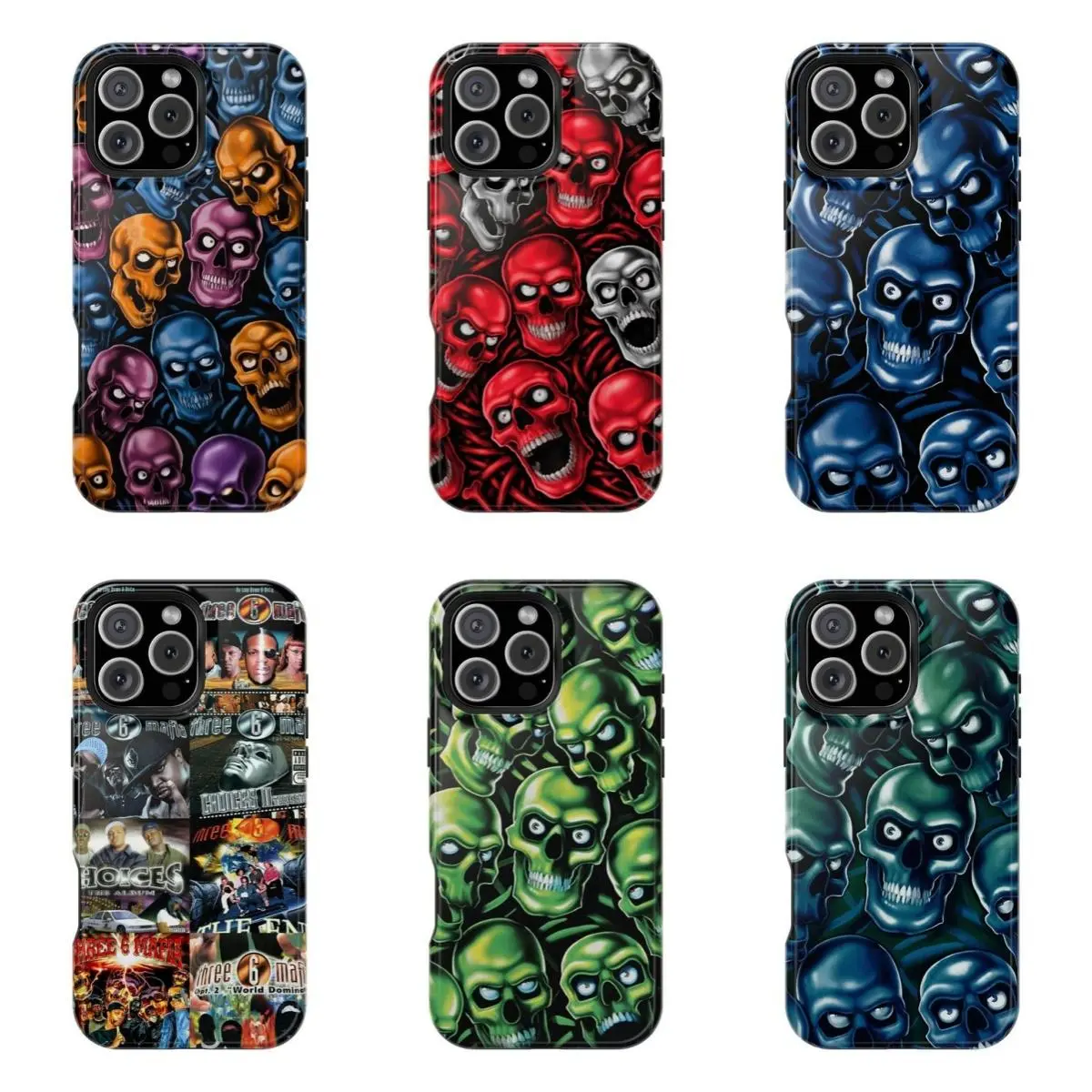 3 6 Mafia  Smartphone Case, Retro Hip-Hop Collage Cellphone Case with Resistance, 90s Southern Rap Album Art Cover for iPhone 17 Pro Max,16,15,14,13,12,11 and for Samsung S21-S25 Devices, Perfect Gift for Music Fans