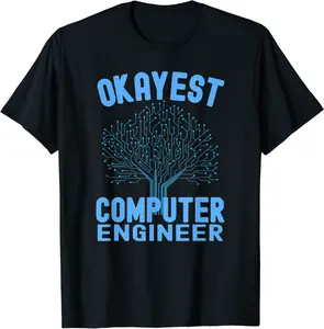 Okayest Computer Engineer Funny Computer Engineer T-Shirt - Robynreede Shop 22B09KZFQPGG