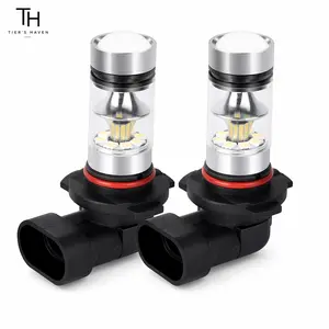 Tier's Haven 9005 9006 LED Fog Light Bulbs 2 Pack, 100W 6500K Cool White, 12V Ultra Bright Fog Lamp Replacement Kit for Most Vehicles, Plug & Play Car Lighting Accessories