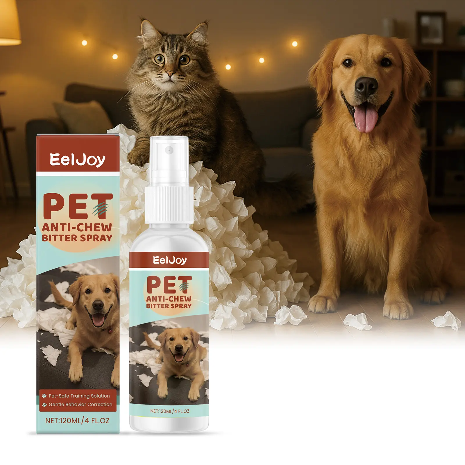 Cat and dog chew prevention spray, gentle formula to correct and guide pets' chewing behavior