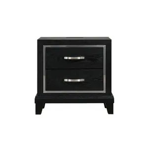 Modern Ebony Nightstand