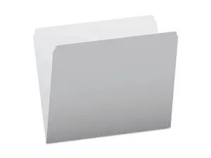 Pendaflex Colored File Folders Straight Cut Top Tab Letter Gray/Light Gray 100/Box 152GRA