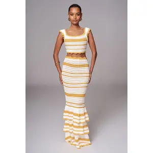 Yellow Corazon Ruffle Skirt Set
