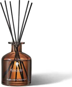 English Oak & Redcurrant Reed Diffuser 6.76oz - Essential Oil Sticks for Elegant Home Fragrance and Bathroom Accents, Bedroom, Home Décor and Gift, Decorative Air Fresheners with Sticks