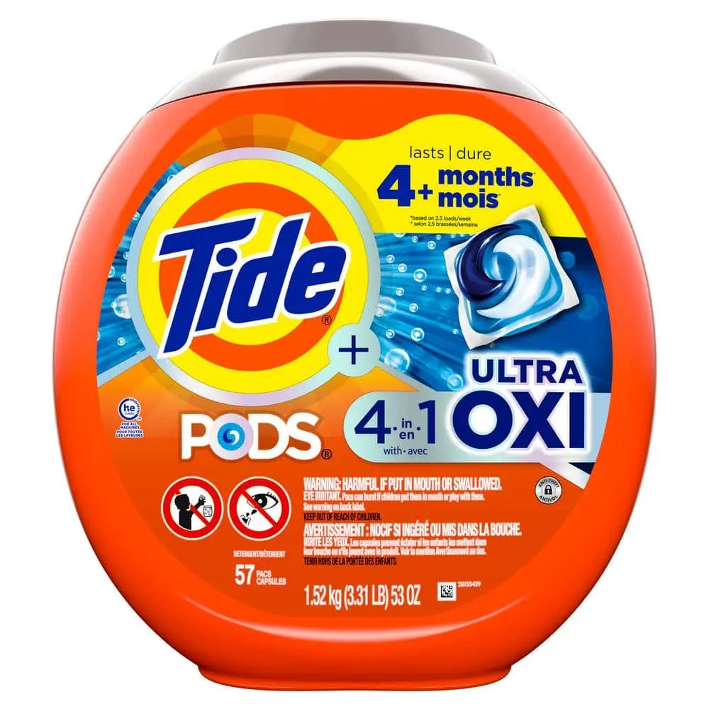4 in 1 Ultra Oxi Laundry Detergent Pods, 57-Count 4 in 1 Ultra Oxi Laundry Detergent Pods, 57-Count
