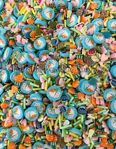 Clay Slices, Happy Easter Theme, Non-Edible Easter Sprinkle Mix, Spring Easter Polymer Clay, Fake Sprinkles, Nail Art Supplies, Shaker Mix, Bunny,