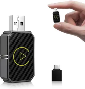 【NewYear2026】Upgraded Wireless CarPlay Adapter, Mini USB Car Play Wireless Adapter for iPhone Android Apple, 2 in 1 Plug and Play Bluetooth Carplay