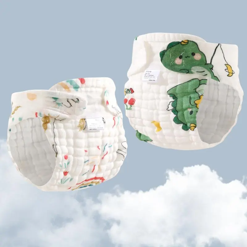 Washable Cloth Diapers in Cloud Skin Gauze Cotton for Newborns and Infants, Reusable for Year-Round Use, Reusable Pads, All-Season