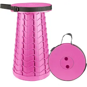 FoldingStool Colorful Stool Body Portable Collapsible Stool Seat Max Load Capacity 397lbs, Telescopic Folding Stools Retractable Stools for Adults Camping Hiking Travel Outdoor BBQ