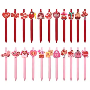 11pcs Valentine's Day Collection Creative Ballpoint Pens, Smooth Writing Experience, School Supplies, Office Stationery, Party Favors, Gifts
